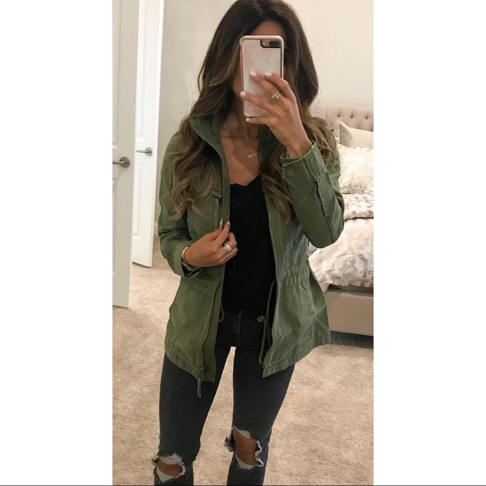 Women’s Green Military/Anorak Jacket - S